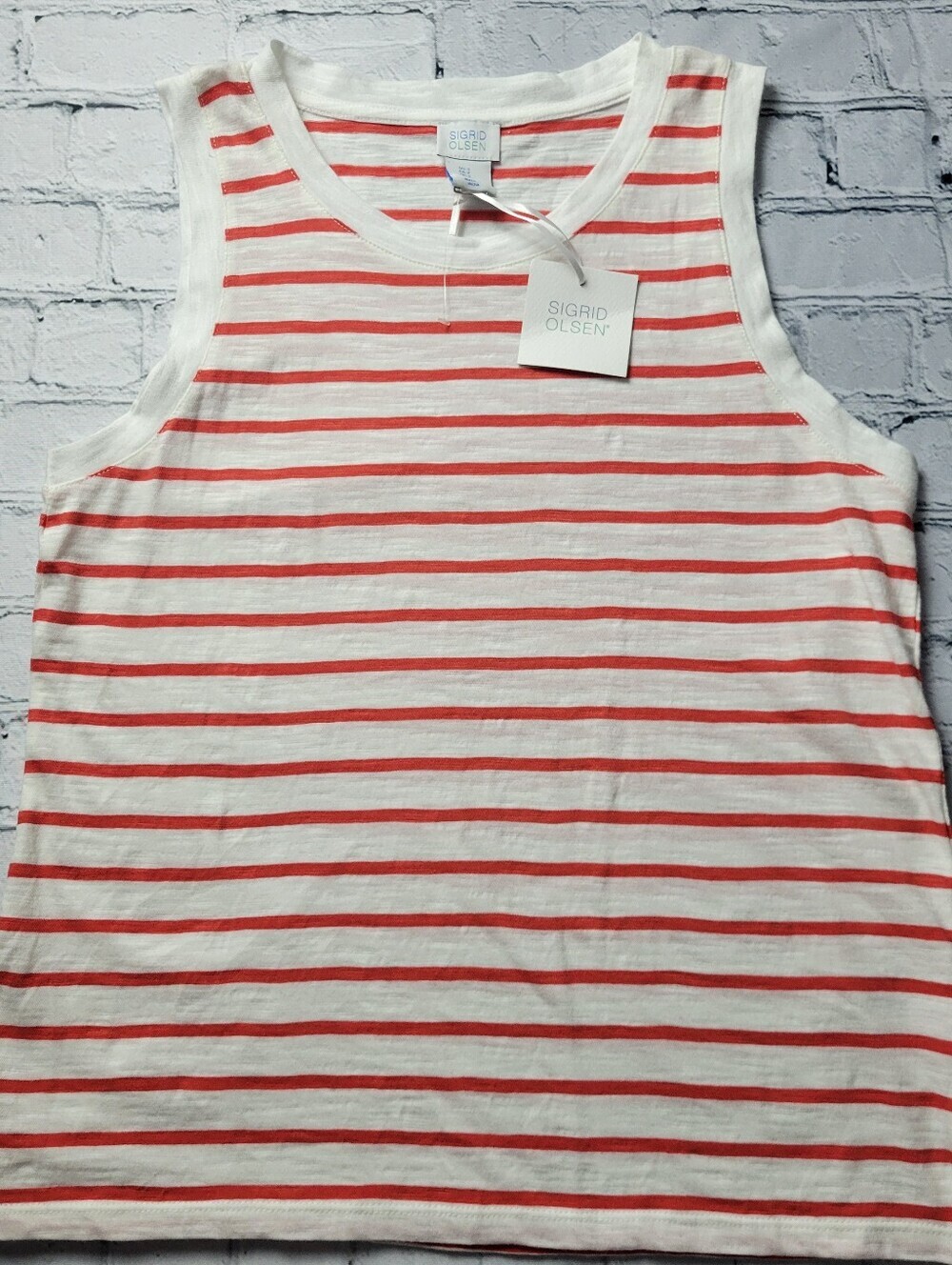 NWT Sigrid Olsen Size S Striped Tank